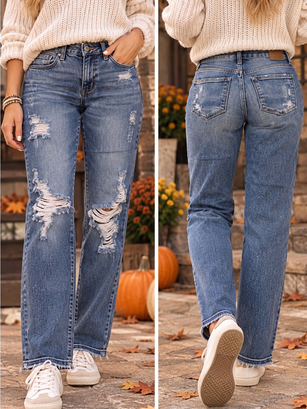 Judy Blue Distressed Boyfriend Jeans